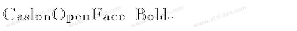 CaslonOpenFace Bold字体转换